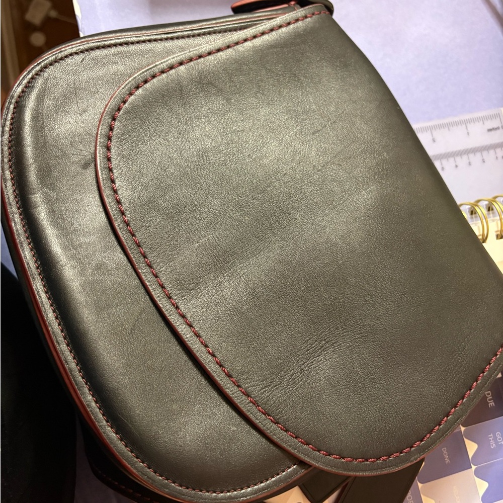 Coach Burgundy Leather Patch Crossbody - Picture 5 of 6